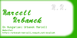 marcell urbanek business card